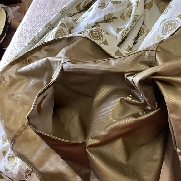 Wippette Vinyl Raincoat Slicker Shiny Gold L - Picture 12 of 13